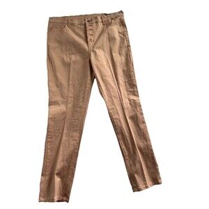 Slimsation NWT Pale Pink Pants Size 16 Ankle Legging Button Fly